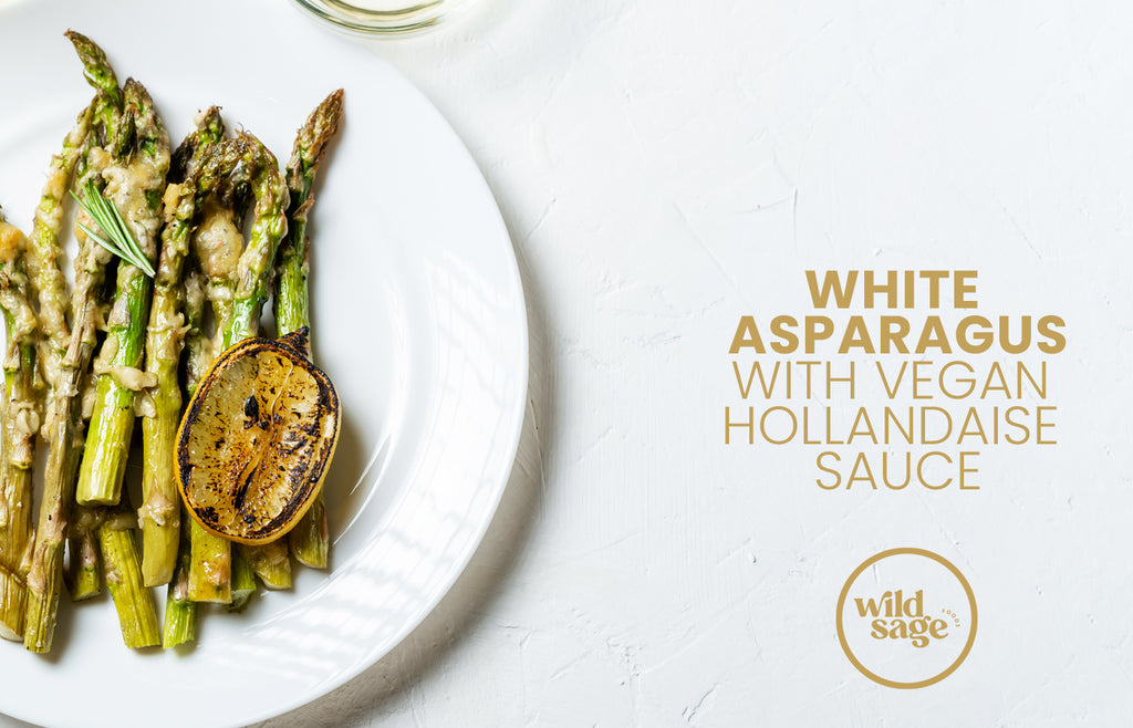 White Asparagus with Vegan Hollandaise Sauce