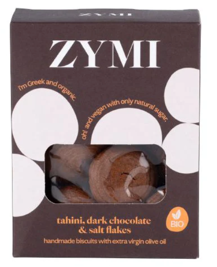 Tahini, Dark Chocolate & Salt Flakes Handmade BIO Biscuits - ZYMI (130g)