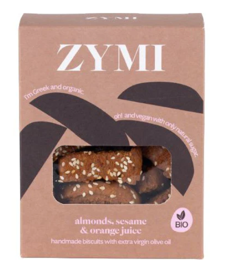 Almond, Sesame & Orange Juice Handmade BIO Biscuits - ZYMI (130g)