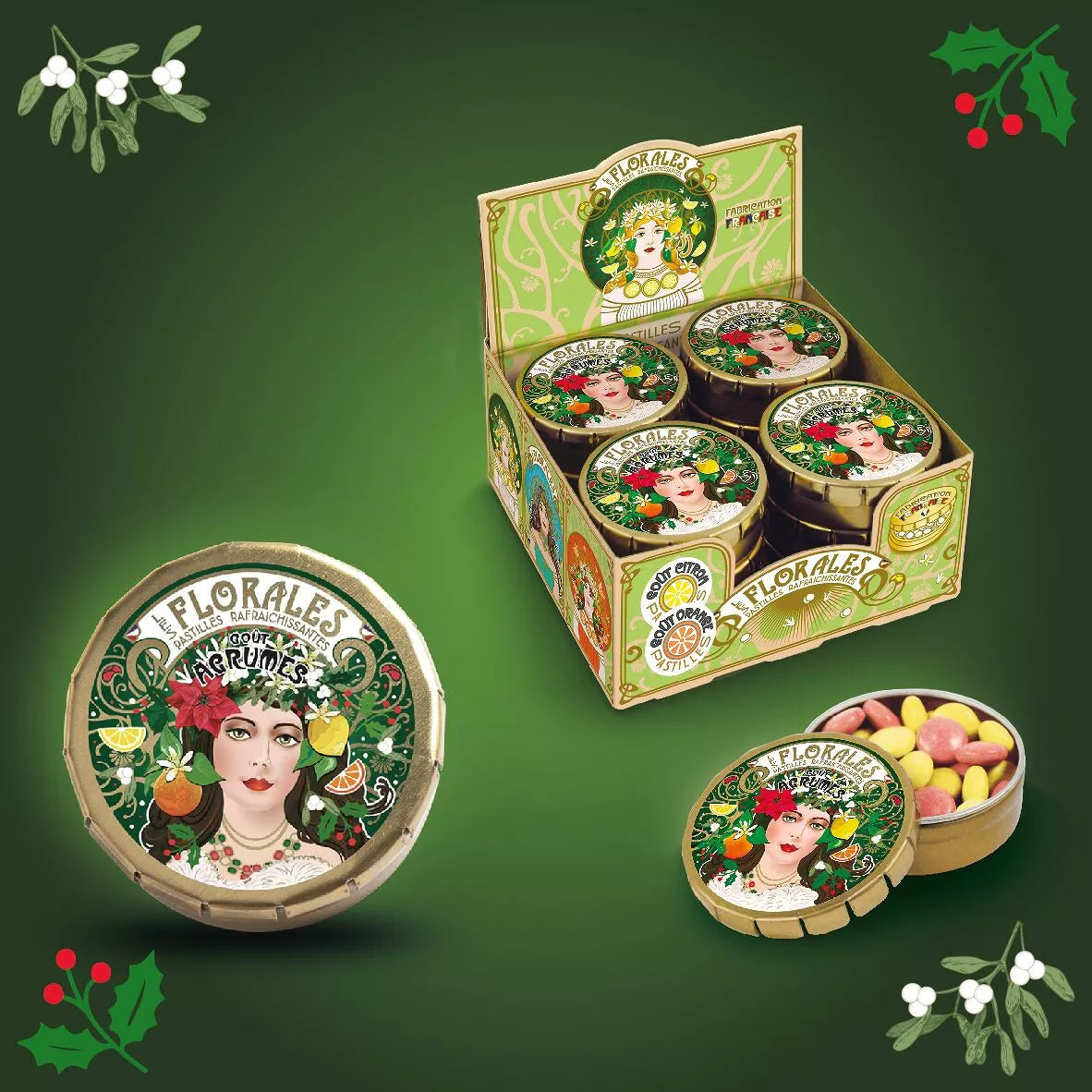 Citrus Mint mini tin box - Les Florales (12g)