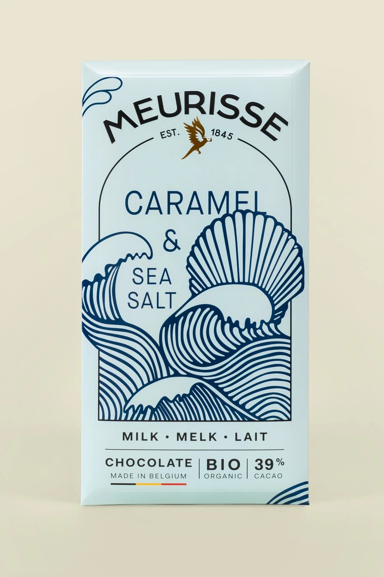 Milk chocolate with Caramel & Seasalt (MEURISSE) 70g