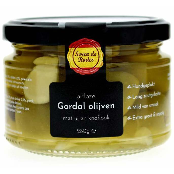 Gordal Olives with Onion & Garlic (280 Grams)