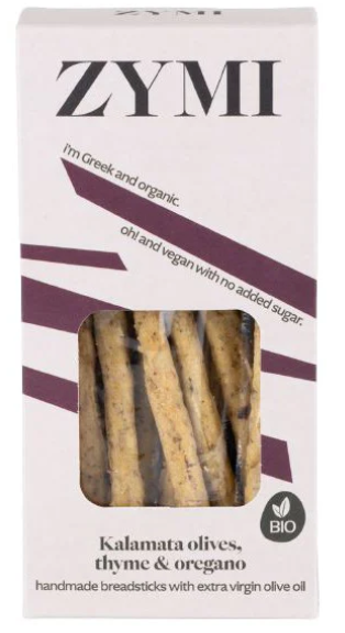 Kalamata, Olives & Oregano Handmade BIO Breadsticks - ZYMI (140g)
