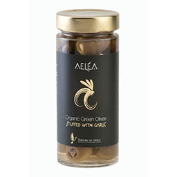 Green Olives Garlic Organic Tresors De Grece (170g)