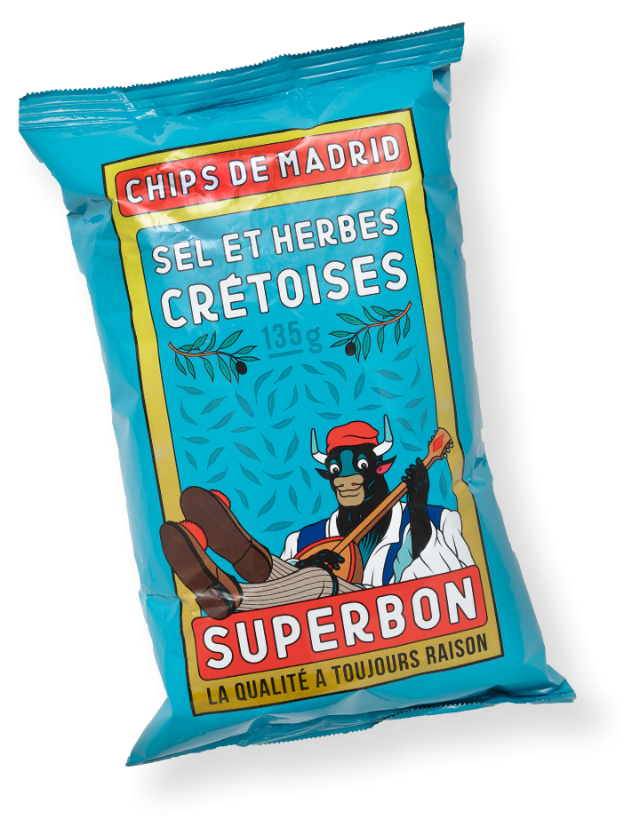 Salt & Cretan Herbs Crisps SUPERBON (135g)