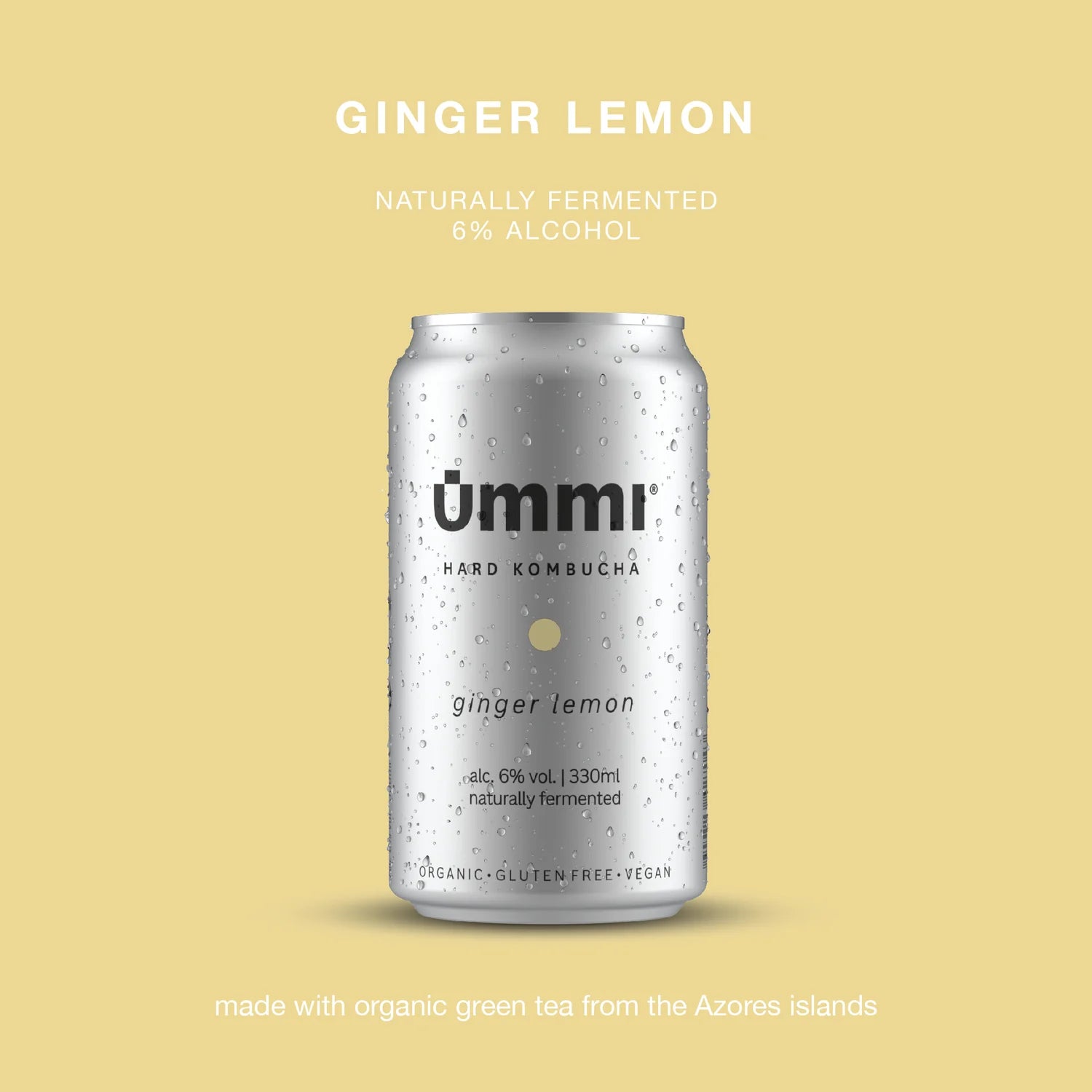 Hard Kombucha Ginger Lemon 6% Ummi (330ml)