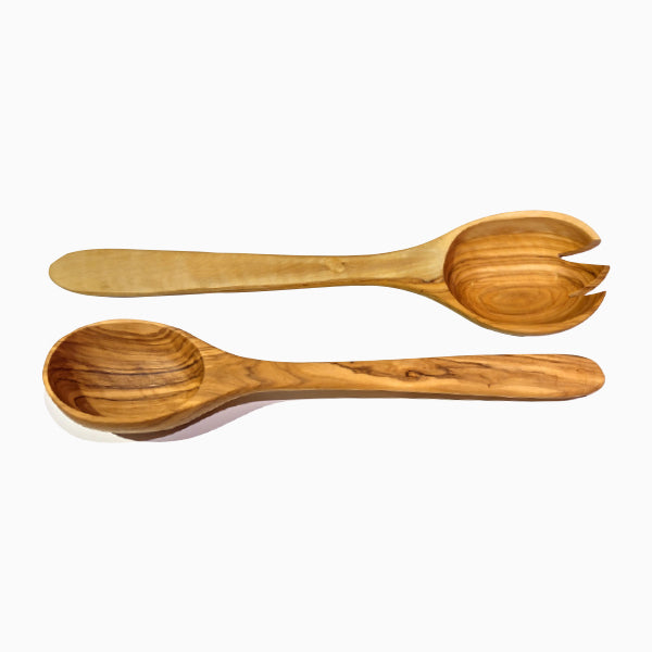 Handmade Olive Wood Salad Spoon/Fork (Set)