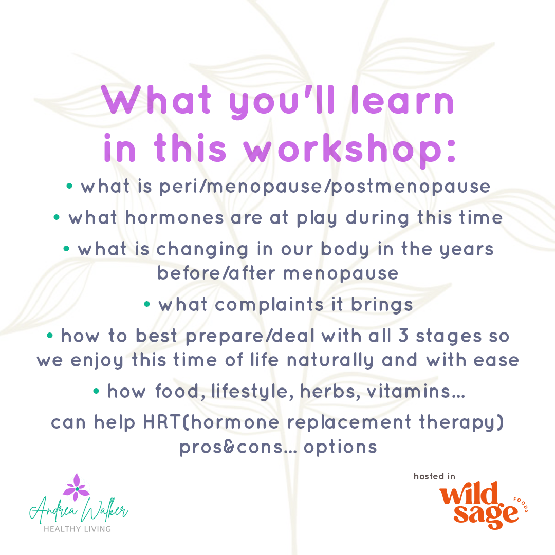 Menopause by nature 21.03.23 7-8.30pm