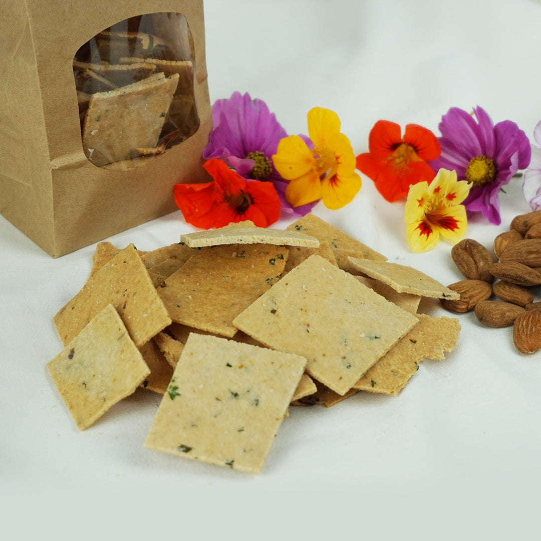 Almond Crackers - Herbs & Cream